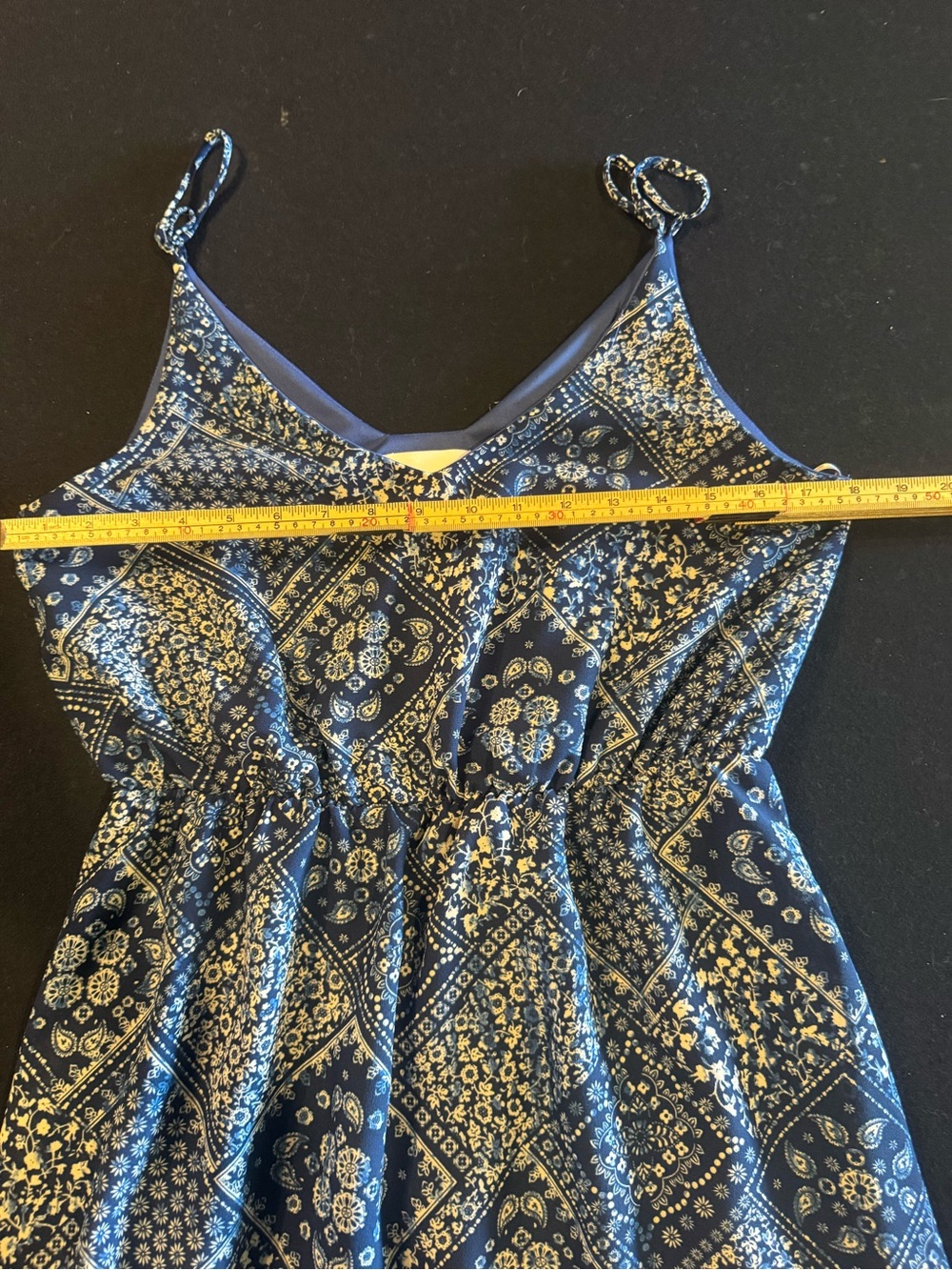 French Grey Blue Printed Midi Dress - Picture 8 of 10